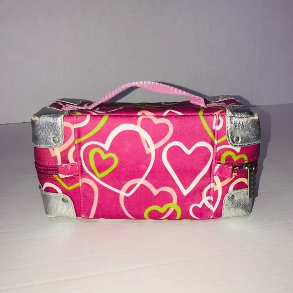 Little Missmatched Makeup Tote Pink/Green - Picture 2 of 3